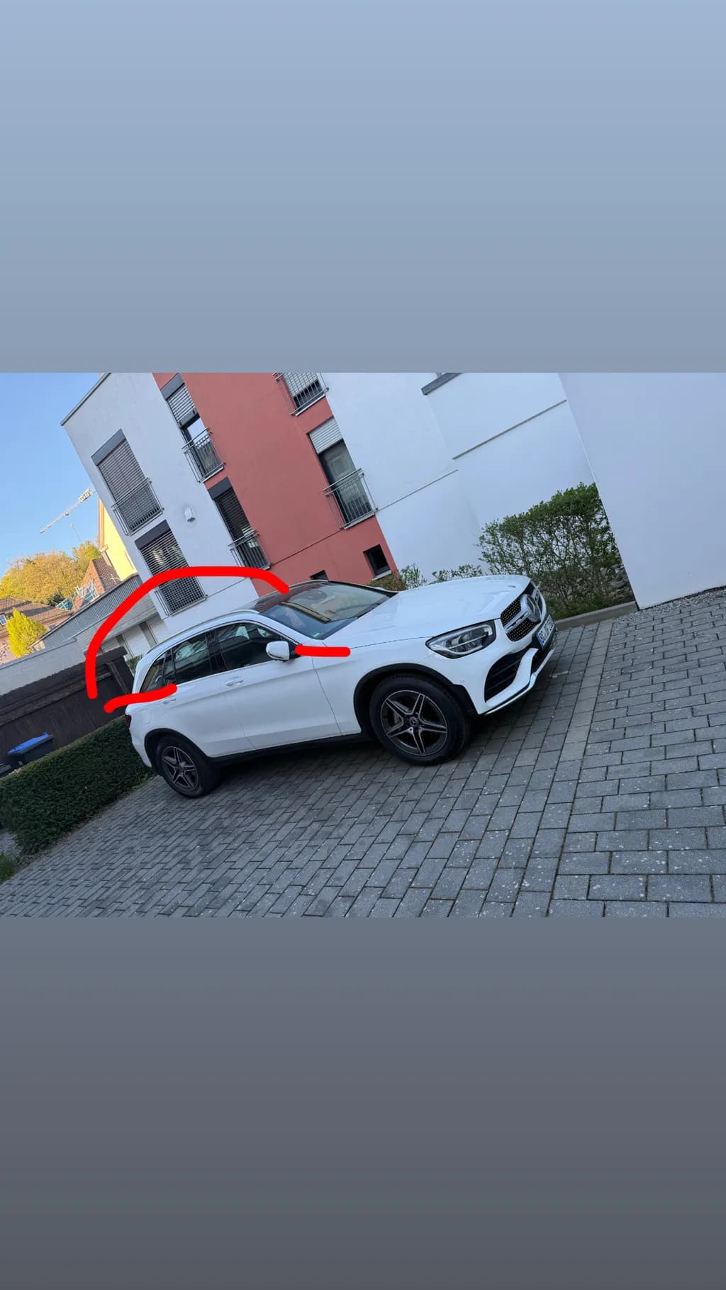 White SUV Parked