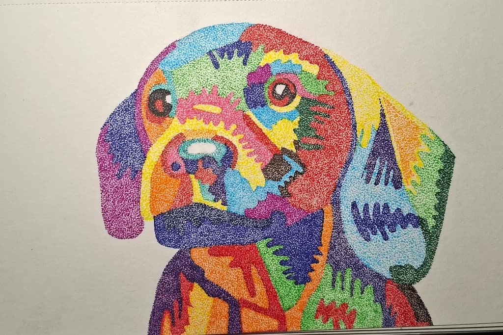 Colorful Dog Portrait
