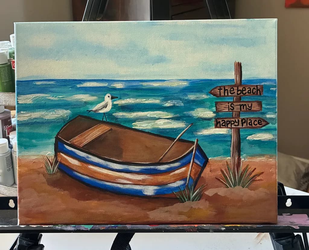 Beachfront Boat Resting