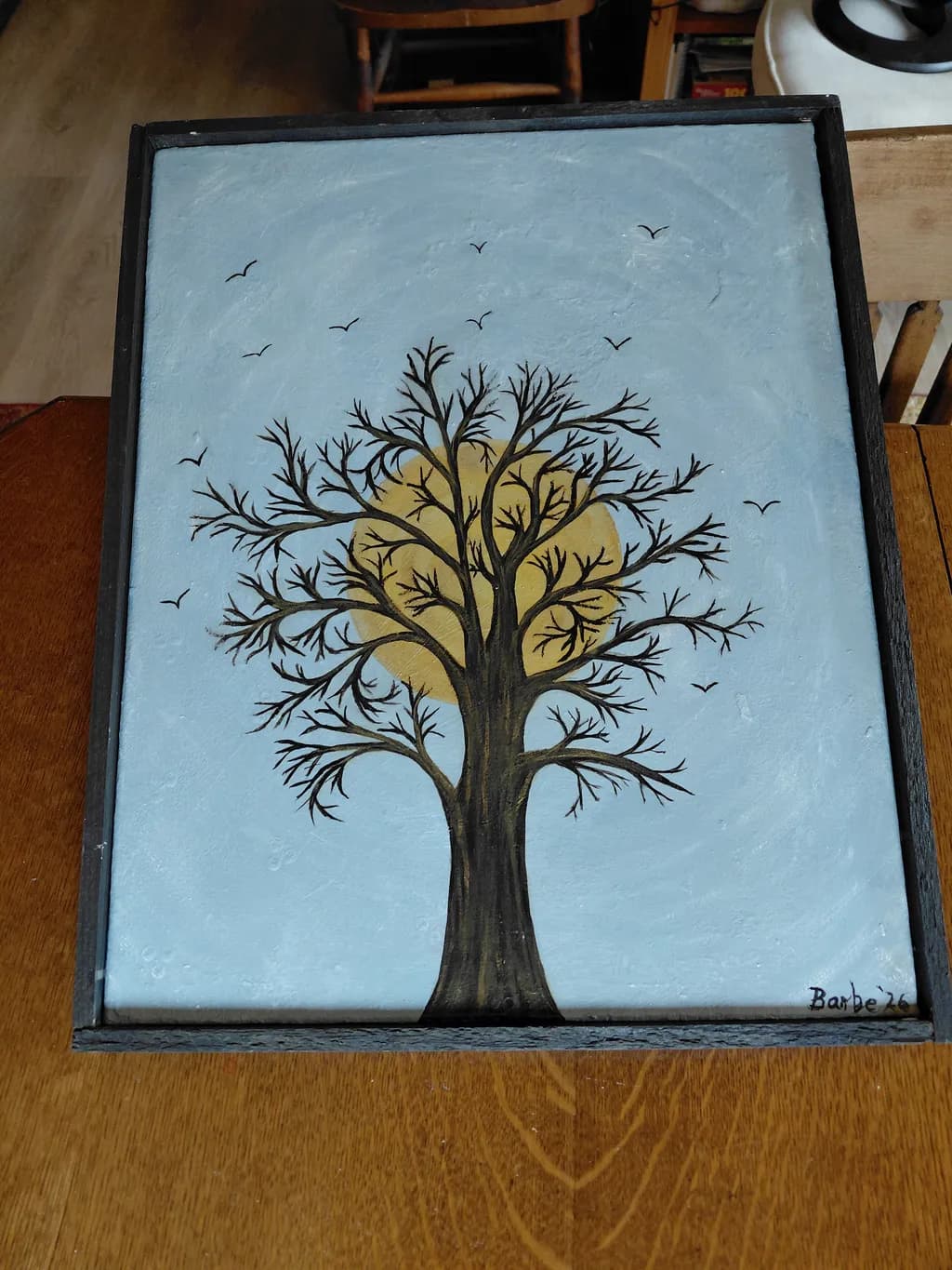 Tree with Sun and Birds