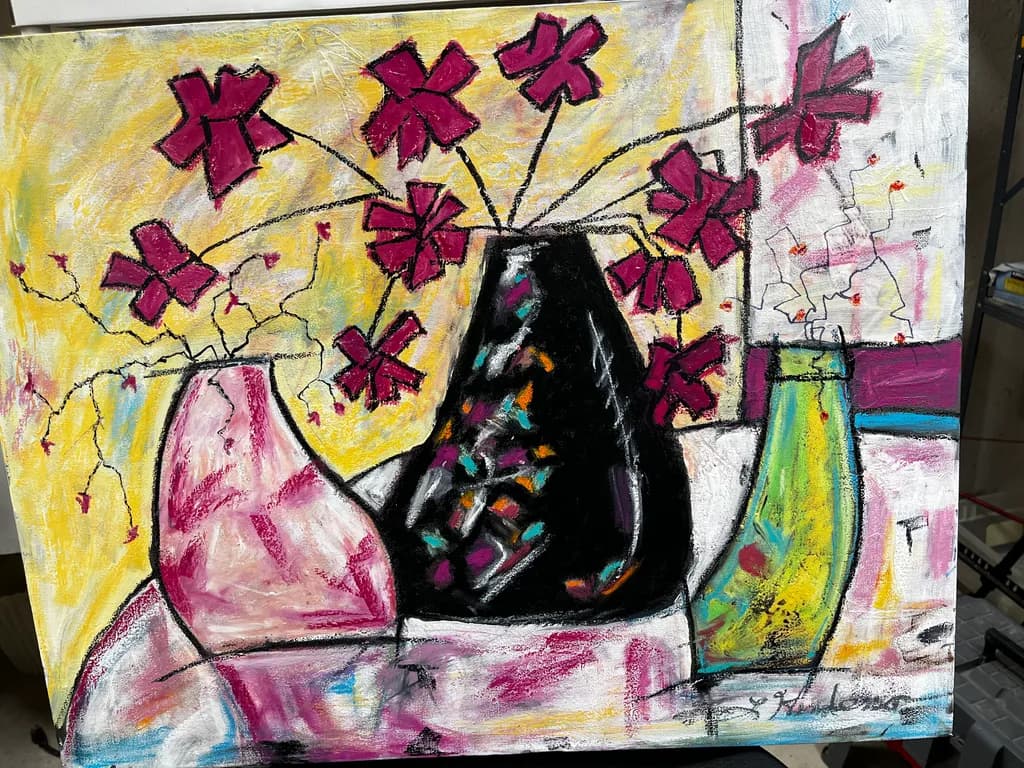 Floral Vases Trio