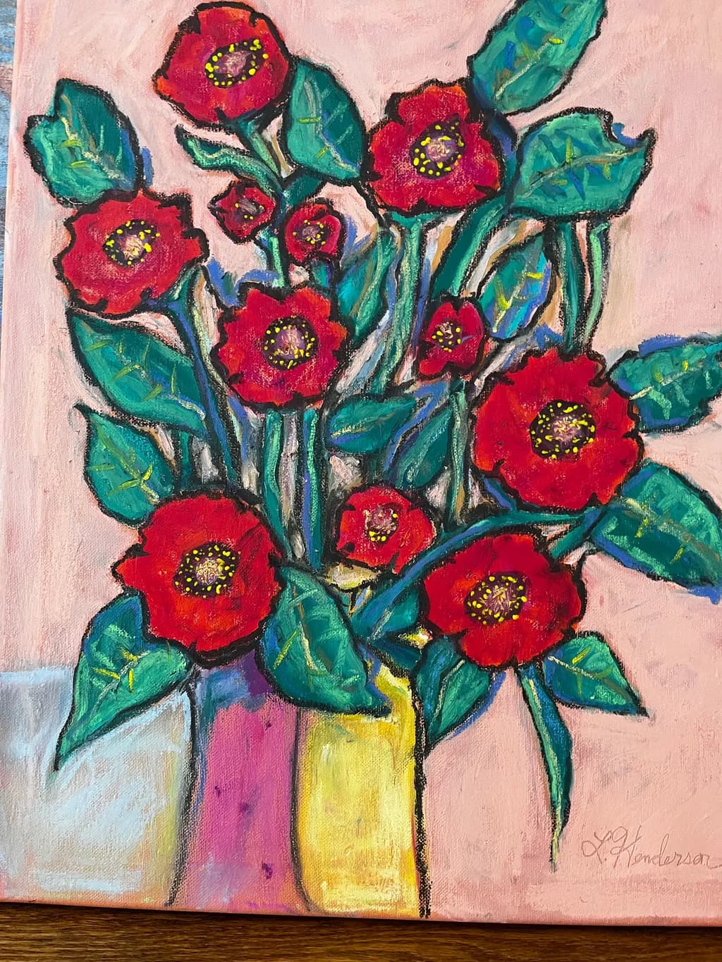 Red Flowers in Vase