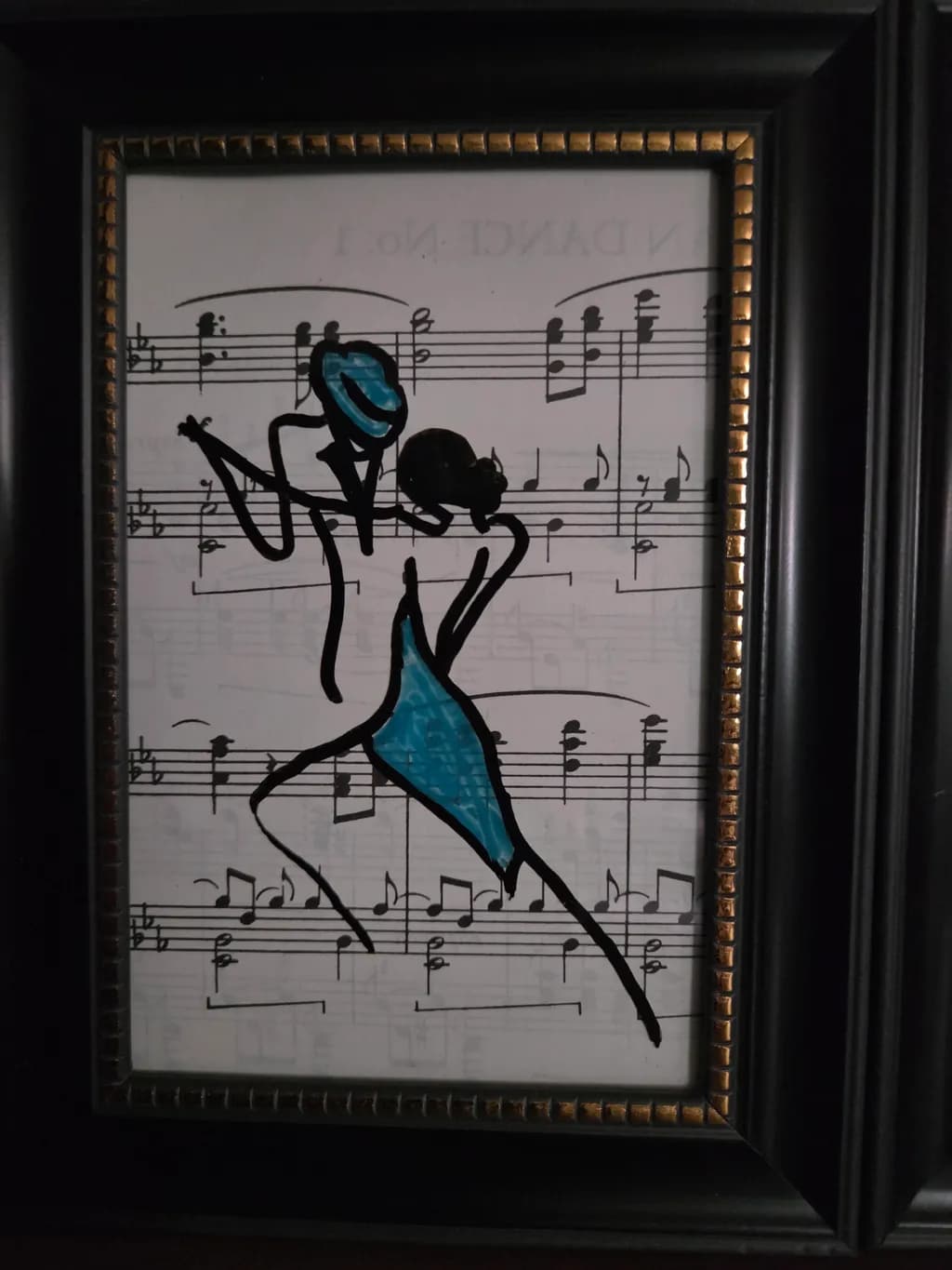 Dancing Figures on Sheet Music