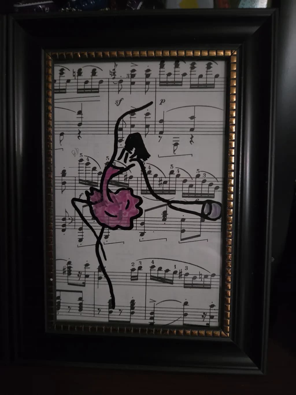 Ballerina on Sheet Music