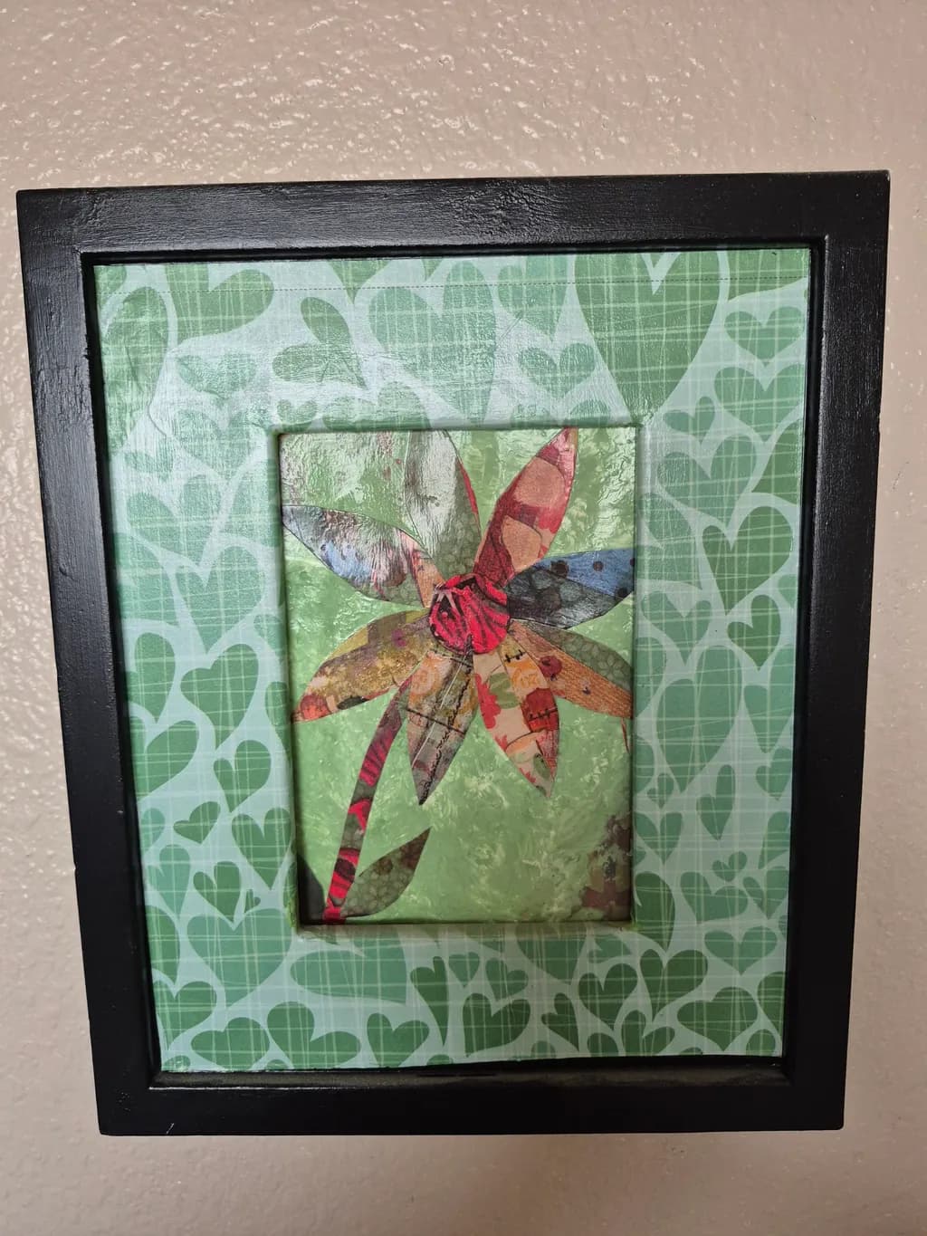 Flower Collage on Green Background