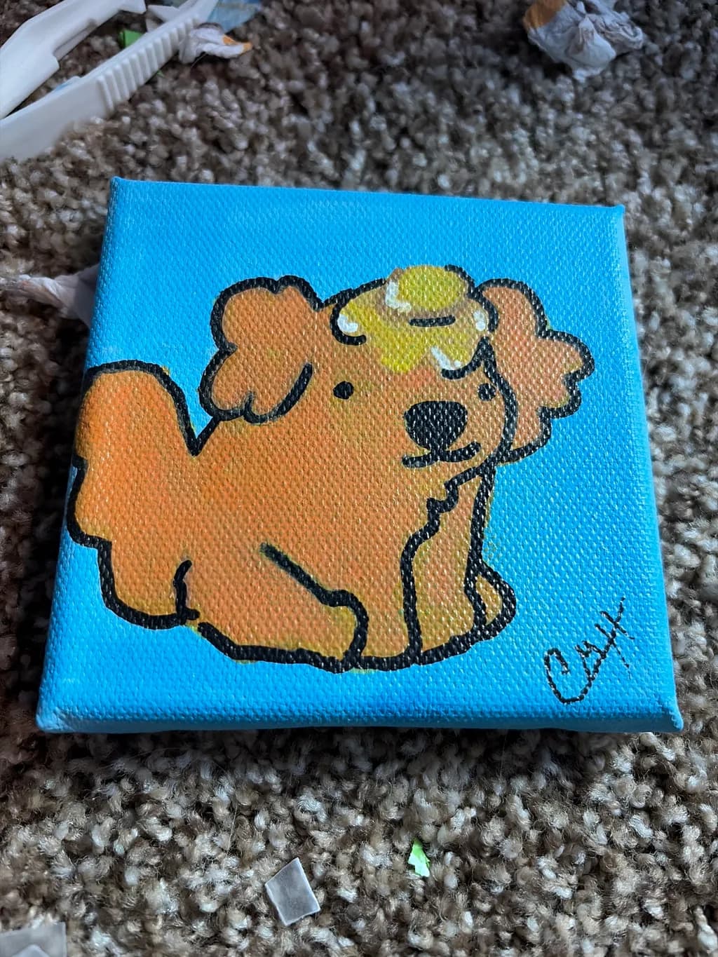 Orange Dog Portrait