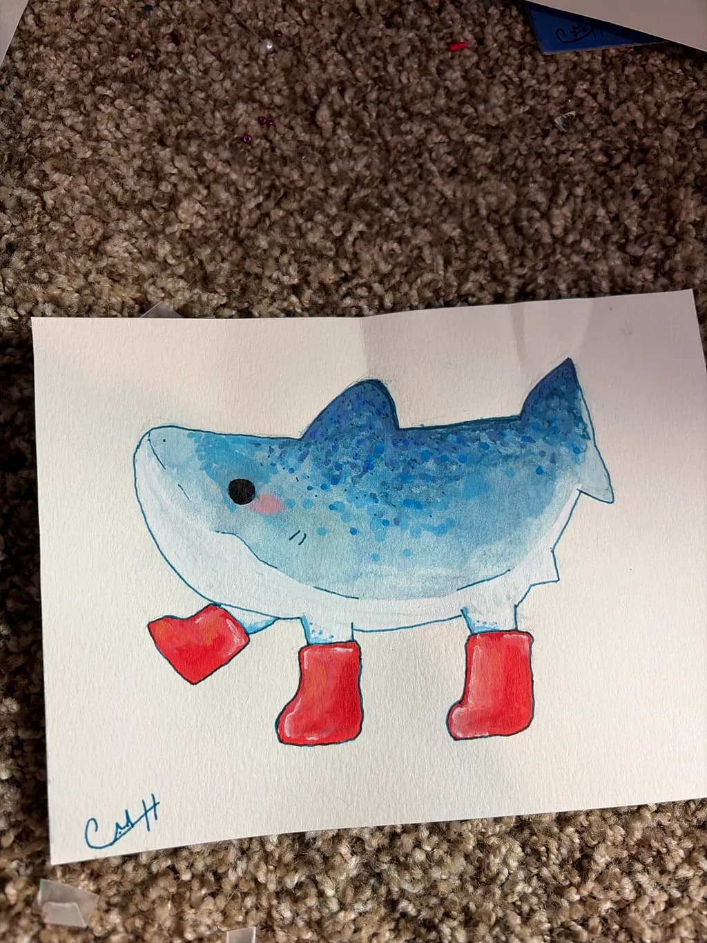 Shark in Red Boots