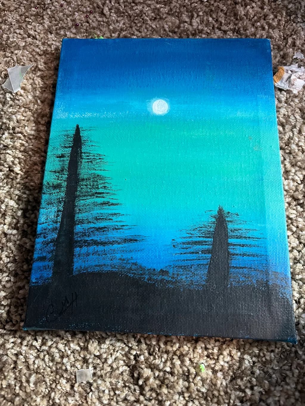 Moonlit Trees