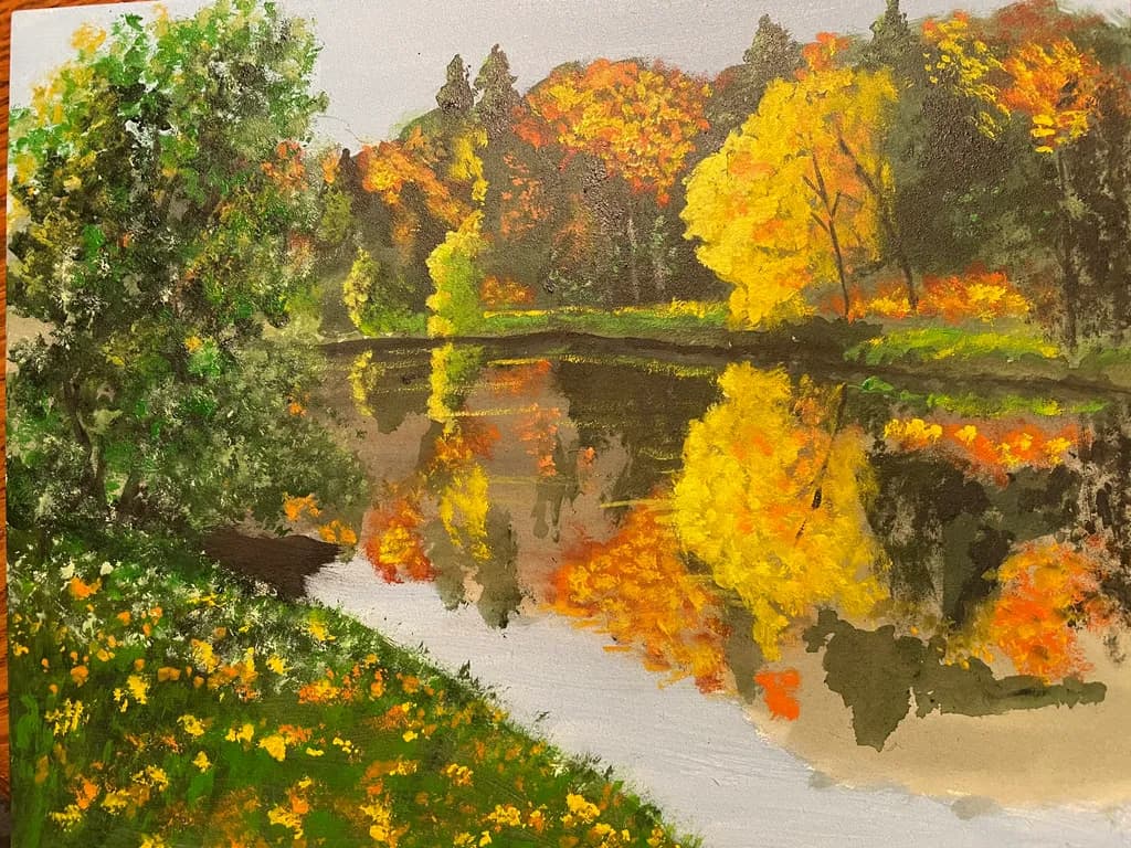 Autumn Trees Reflection