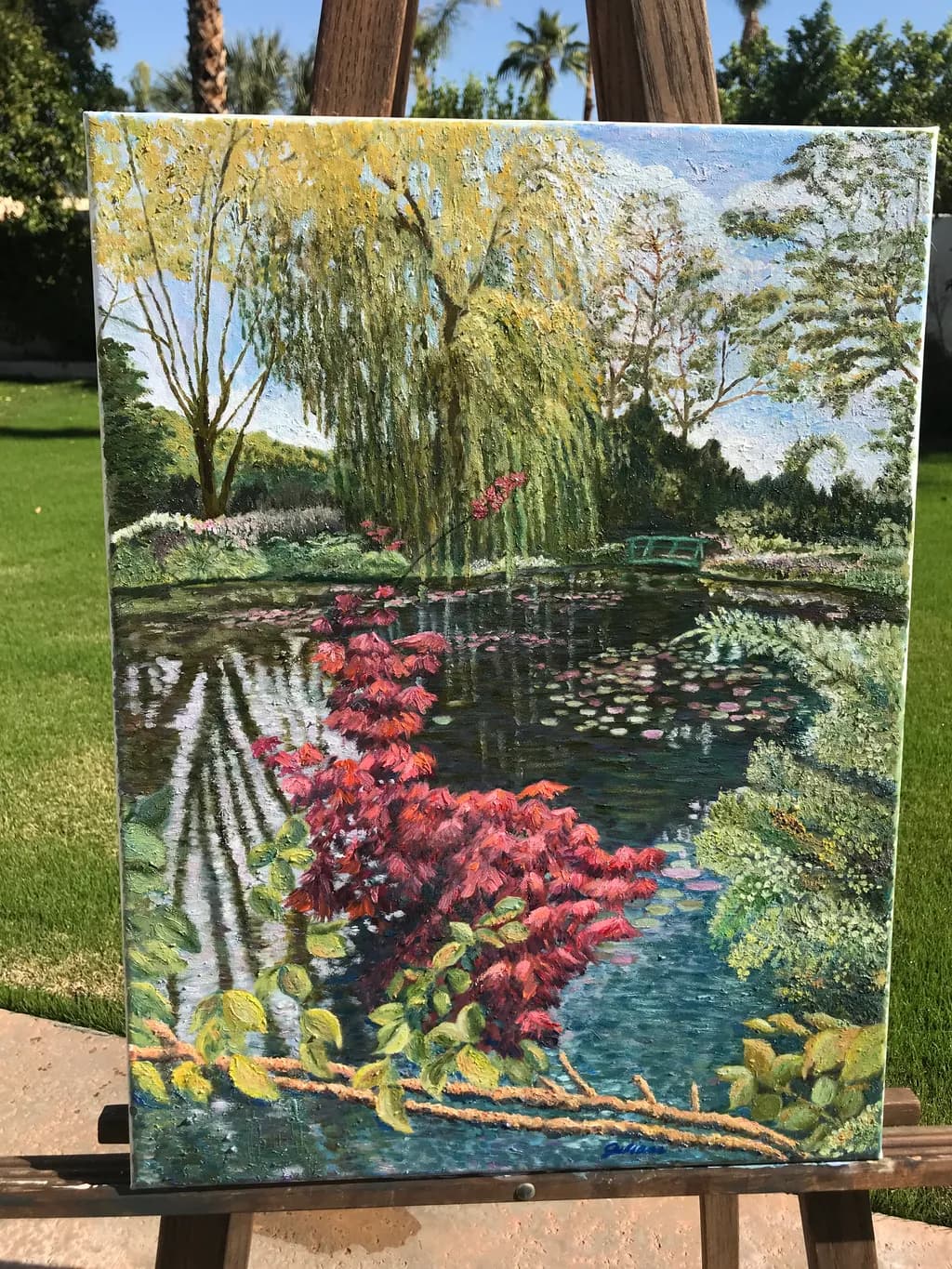 Garden Pond Reflection