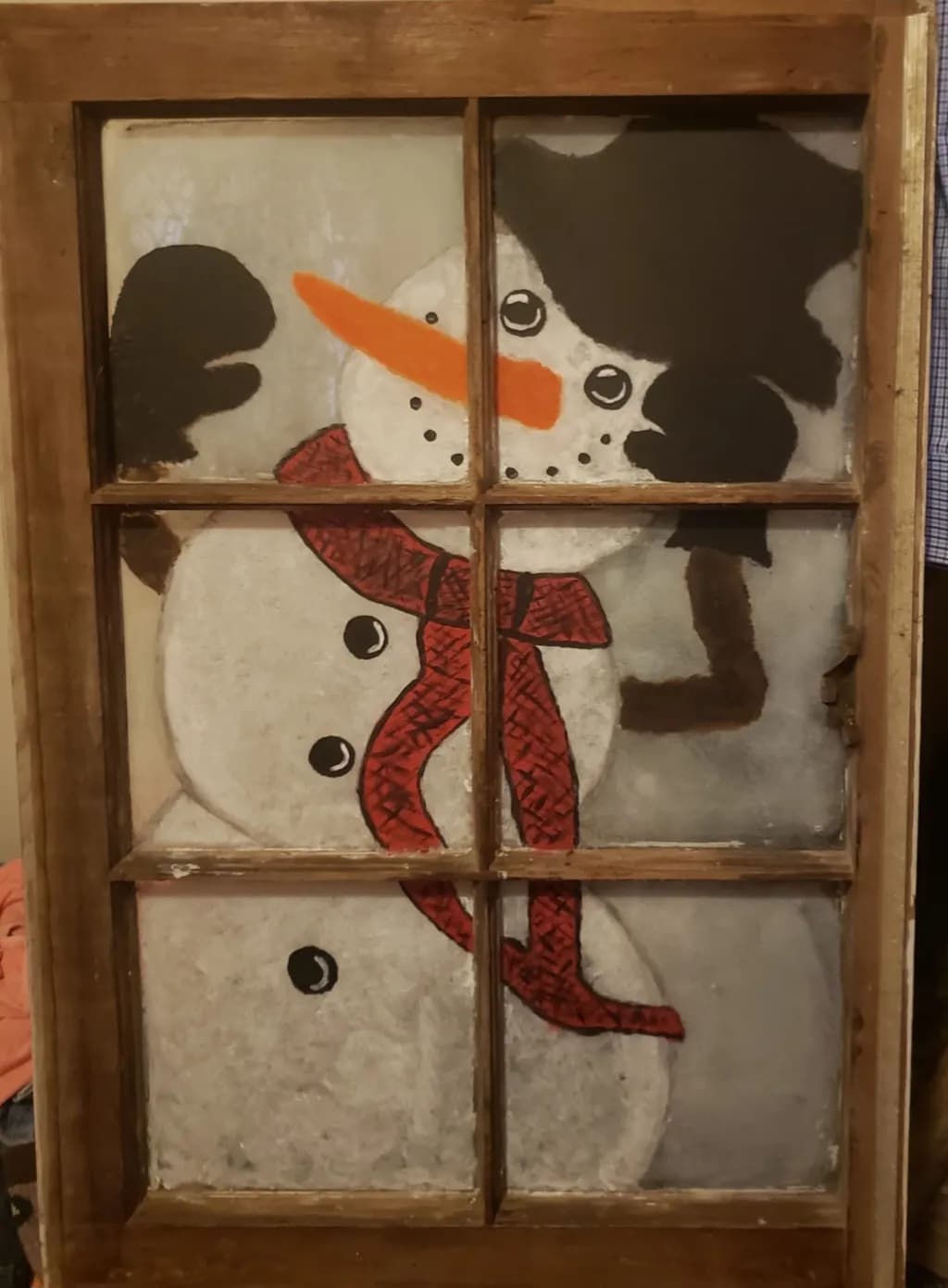 Snowman Window Pane