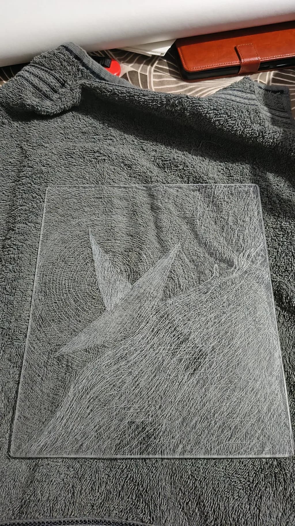 Abstract Glass Engraving