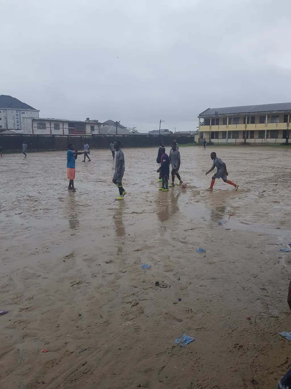 Rainy Soccer Field