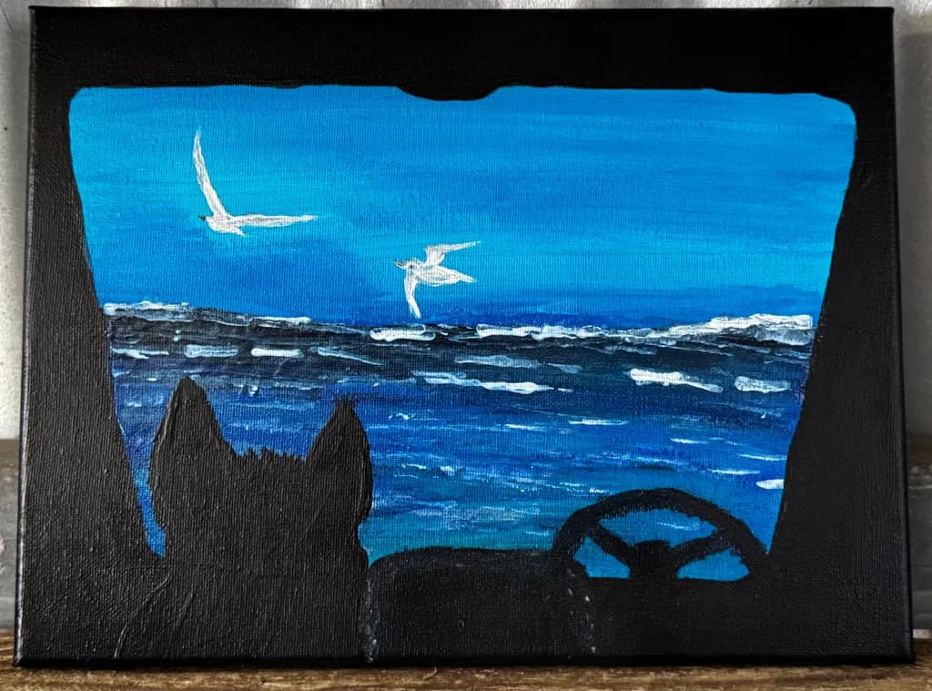 Ocean View with Seagulls