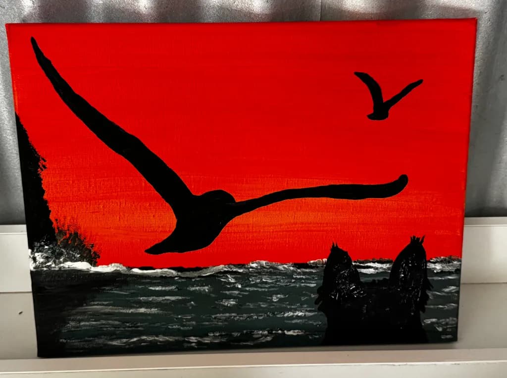 Sunset Birds Flight