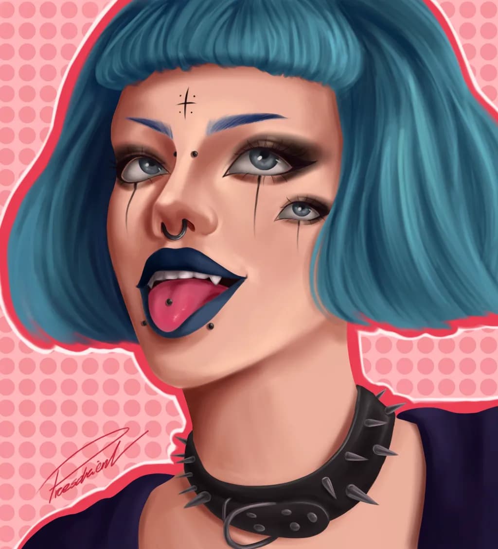 Blue-Haired Portrait