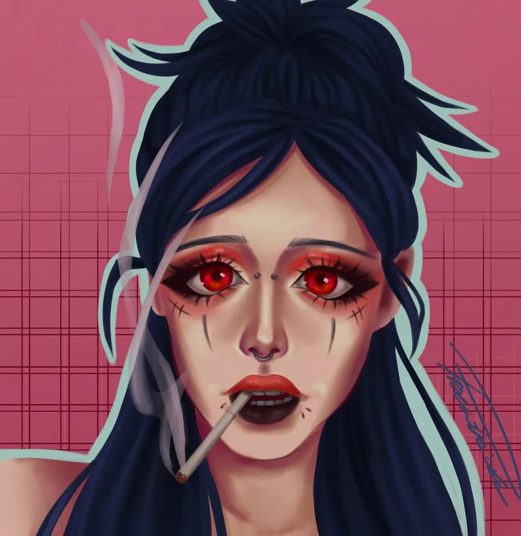 Portrait with Cigarette