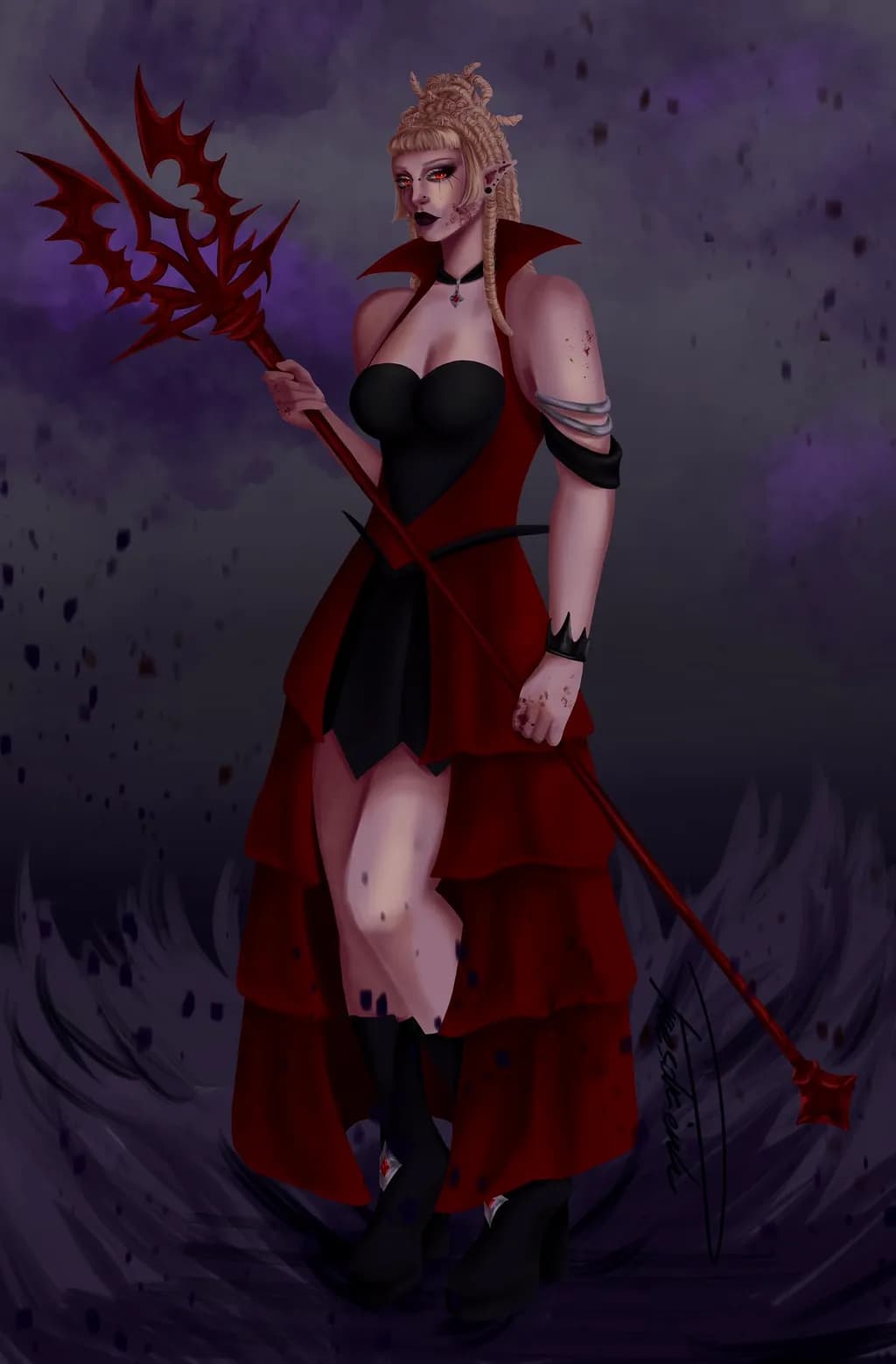 Dark Sorceress with Staff