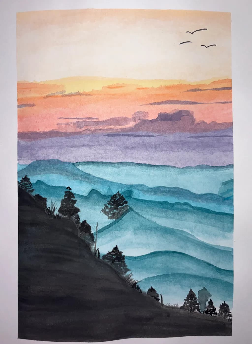 Mountain Sunrise Layers
