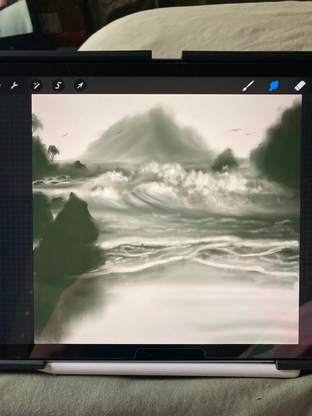 Mountain Ocean Waves