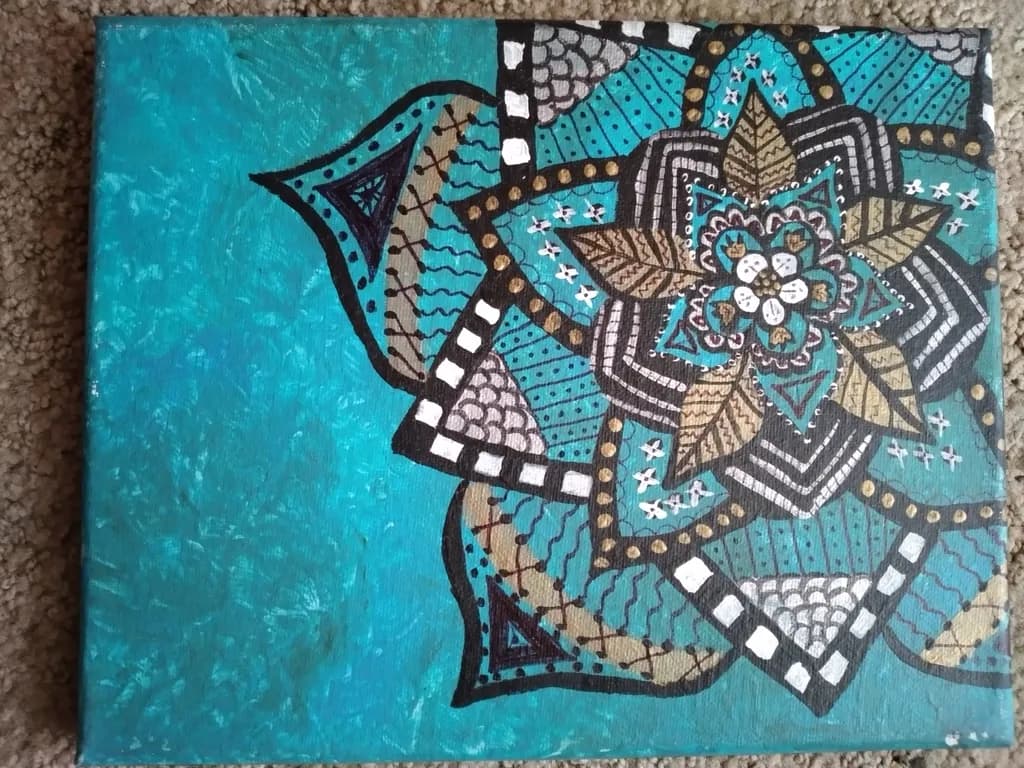 Turquoise Mandala Mosaic