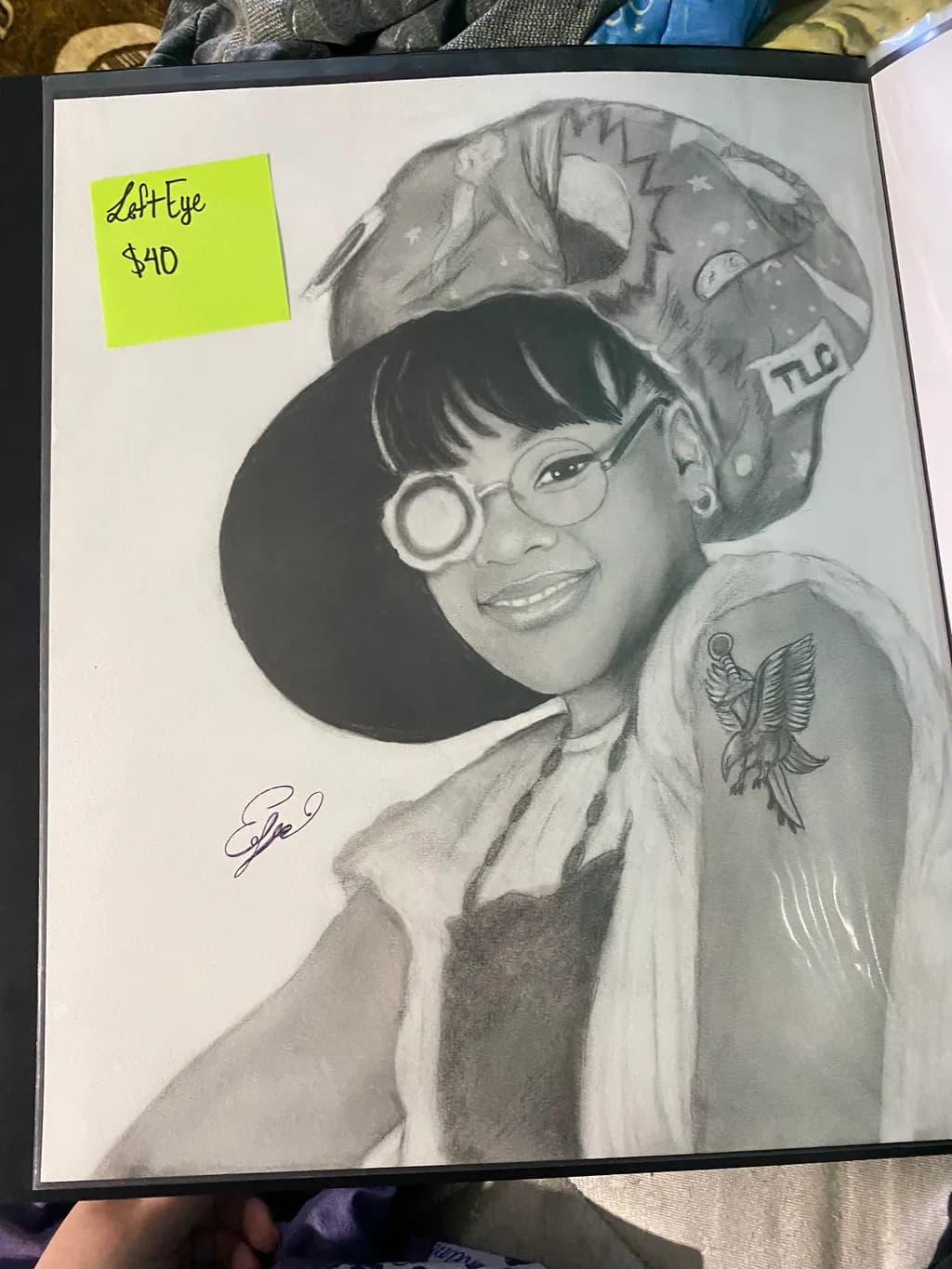 Retro Portrait with Parrot Hat