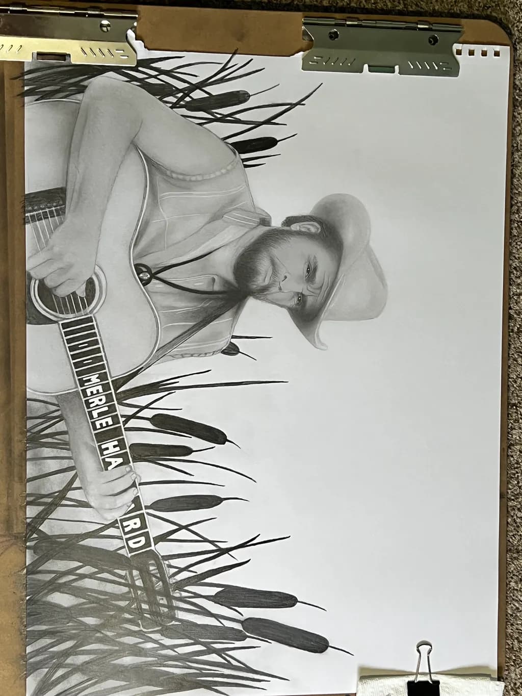 Guitarist Among Cattails