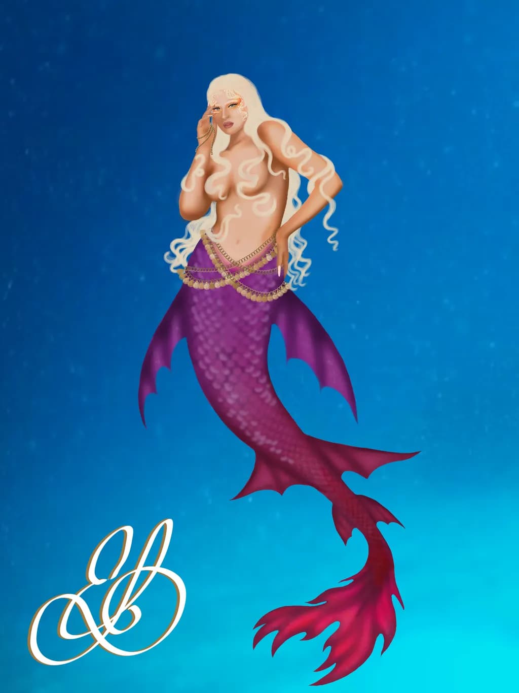 Purple-Tailed Mermaid