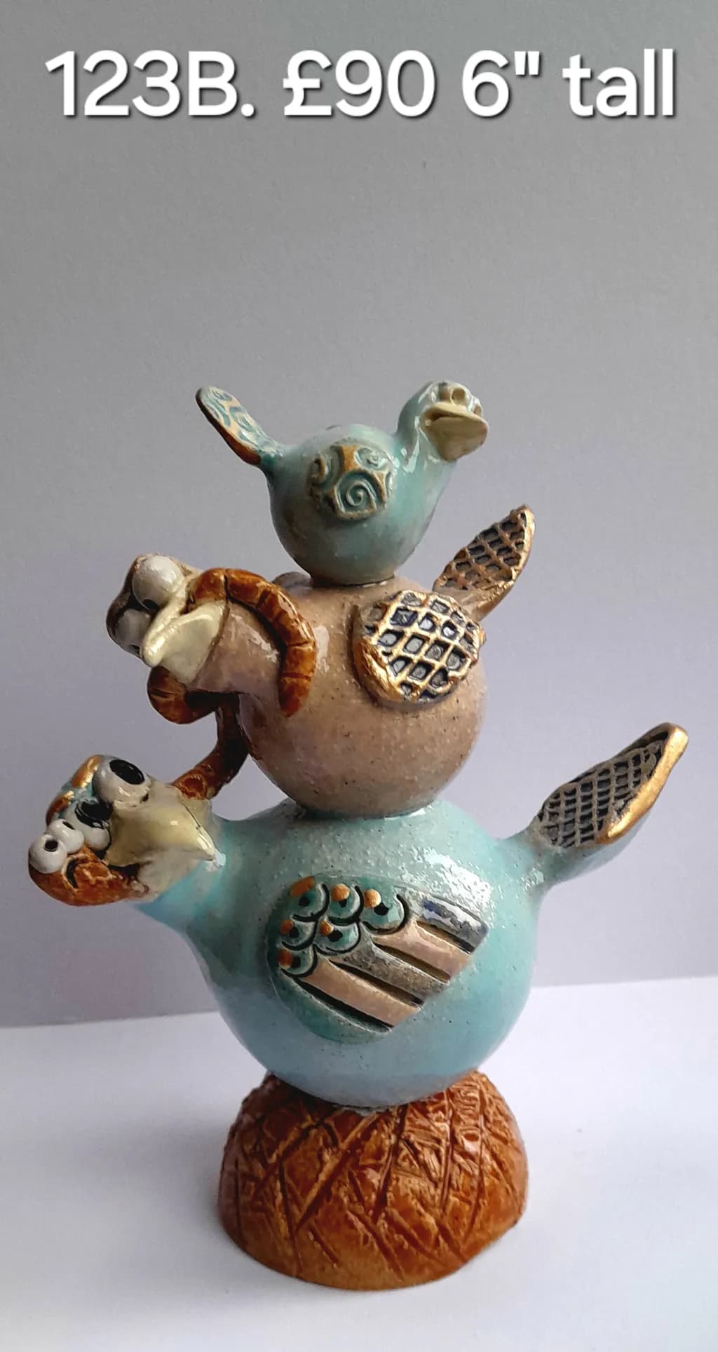 Ceramic Bird Stack