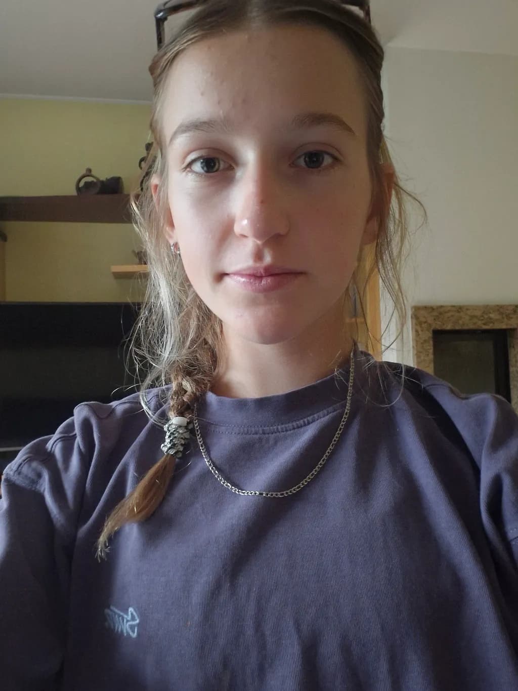 Braided Portrait with Feather Necklace