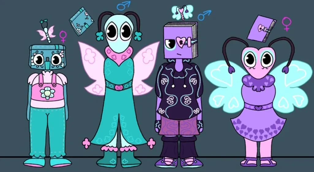 Four Butterfly Friends