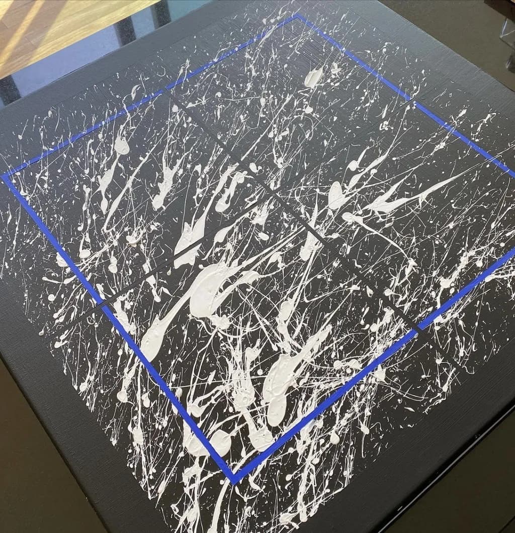 Blue-Framed Splatter
