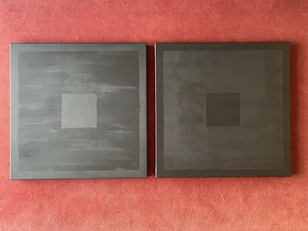Geometric Gray Diptych
