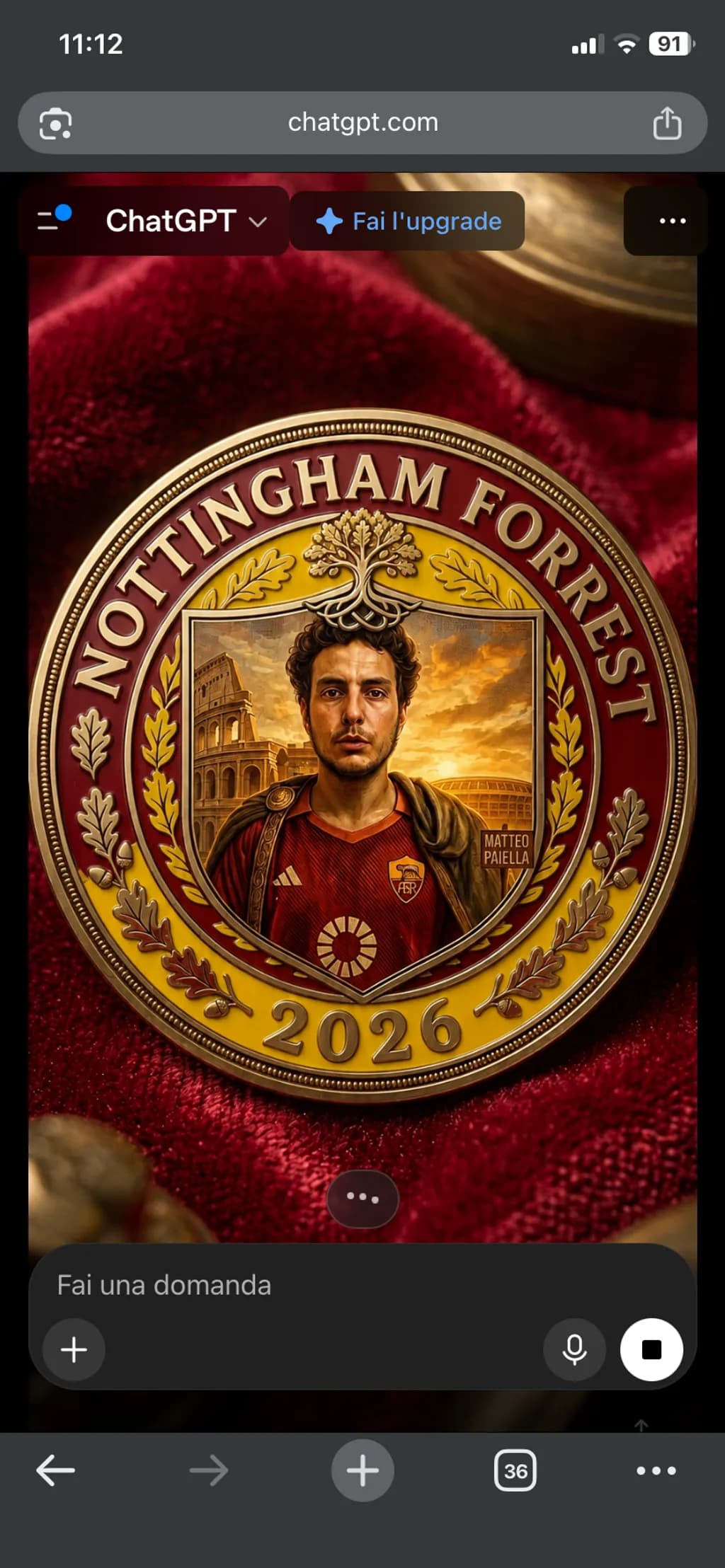Nottingham Forest Roma Tribute 2026