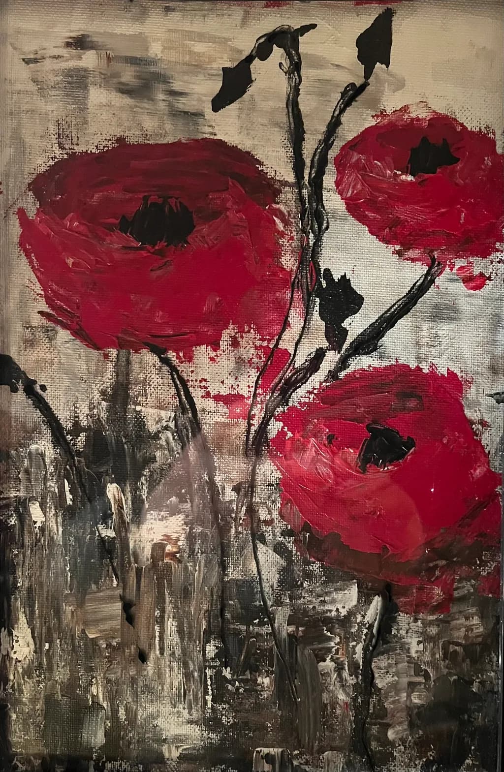 Crimson Poppy Abstract