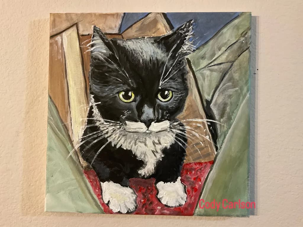 Tuxedo Cat Portrait