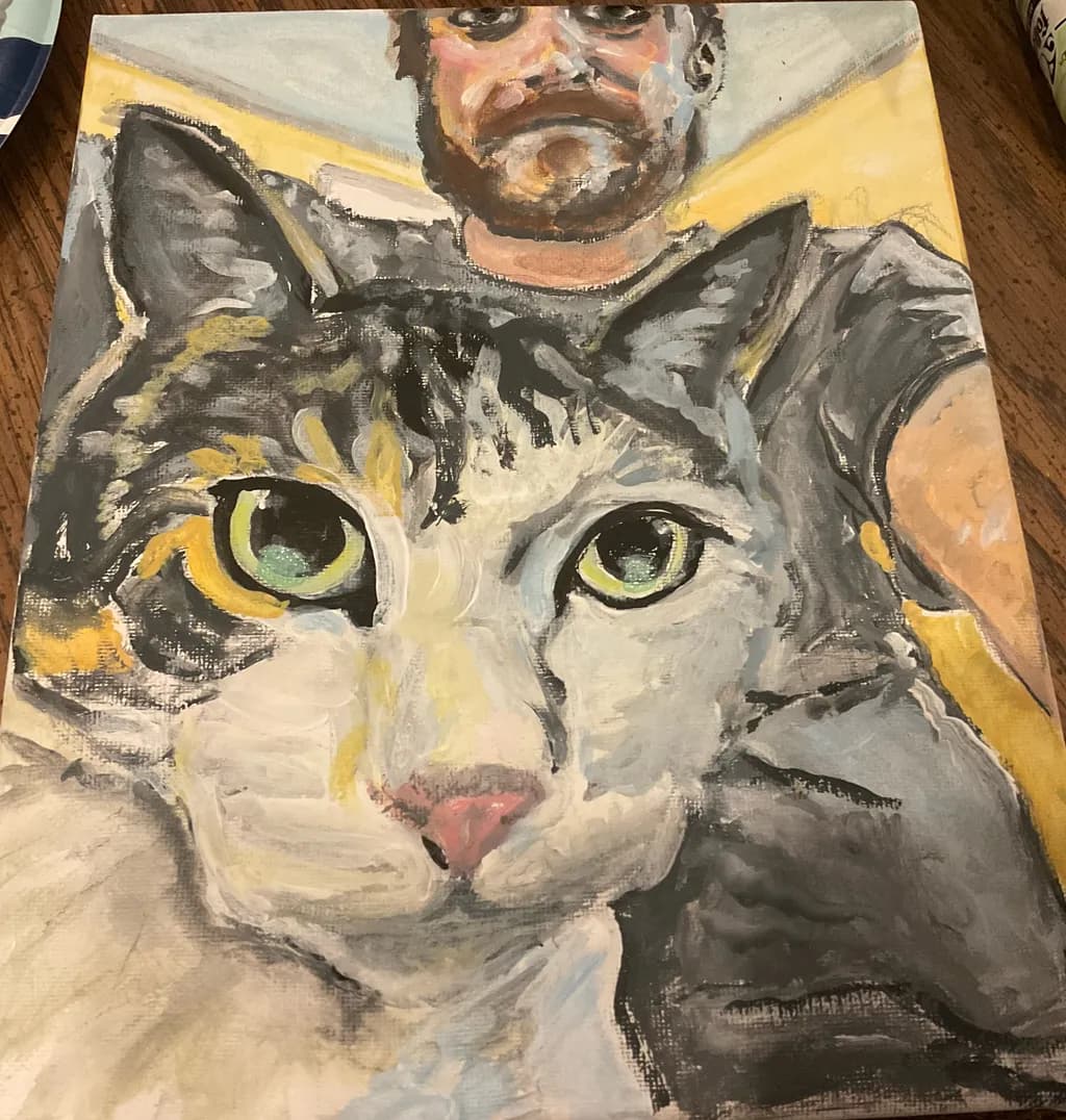 Watchful Cat Portrait