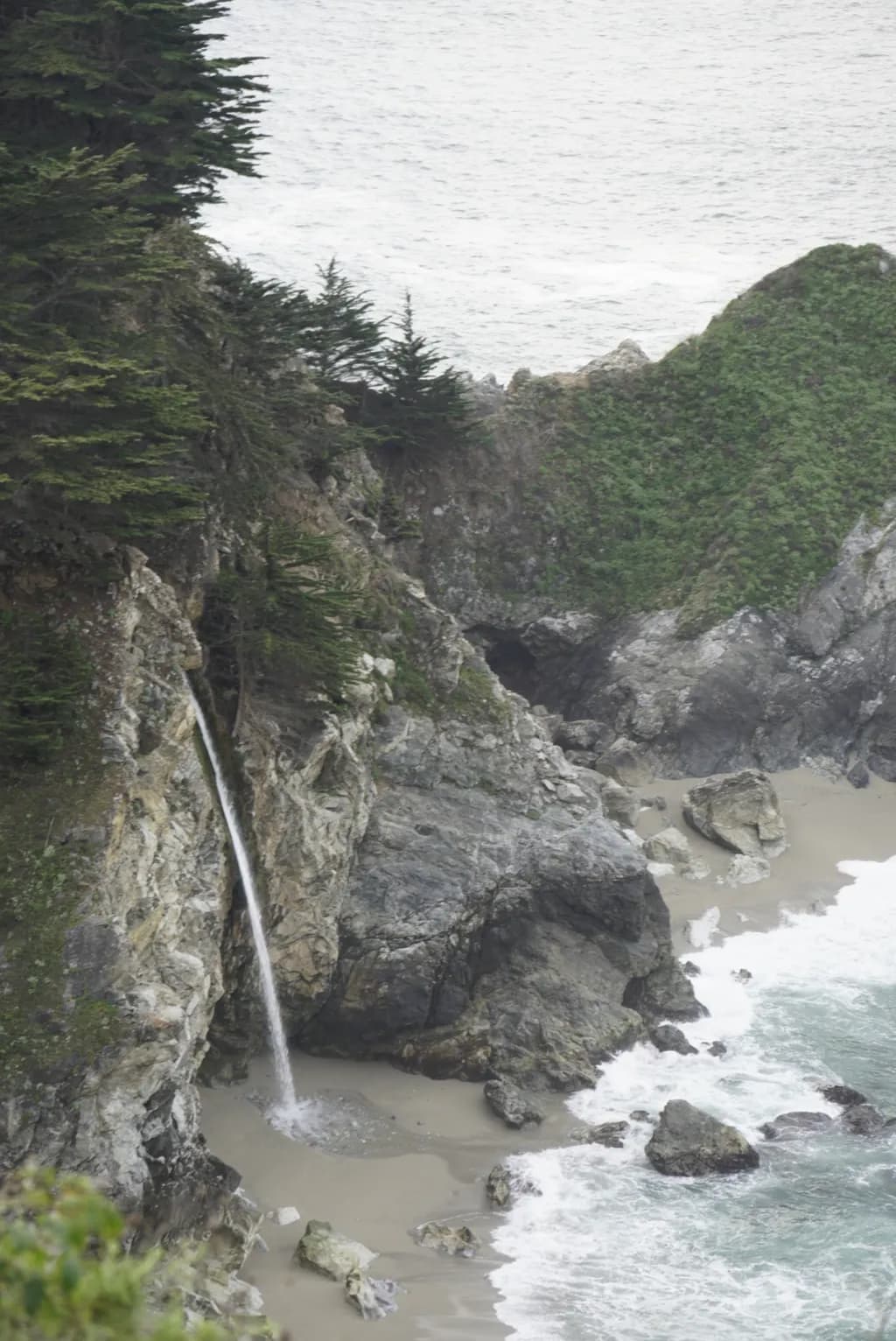 Coastal Cliff Waterfall