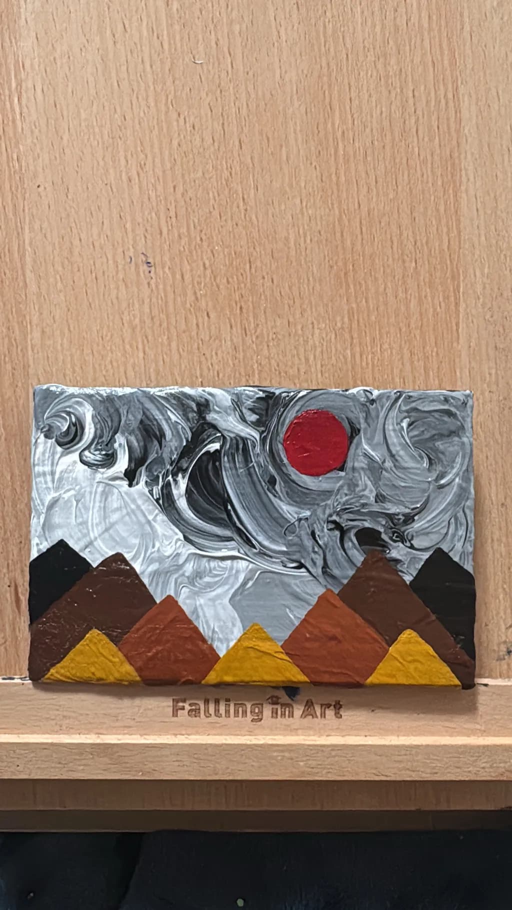 Crimson Sun Over Mountains
