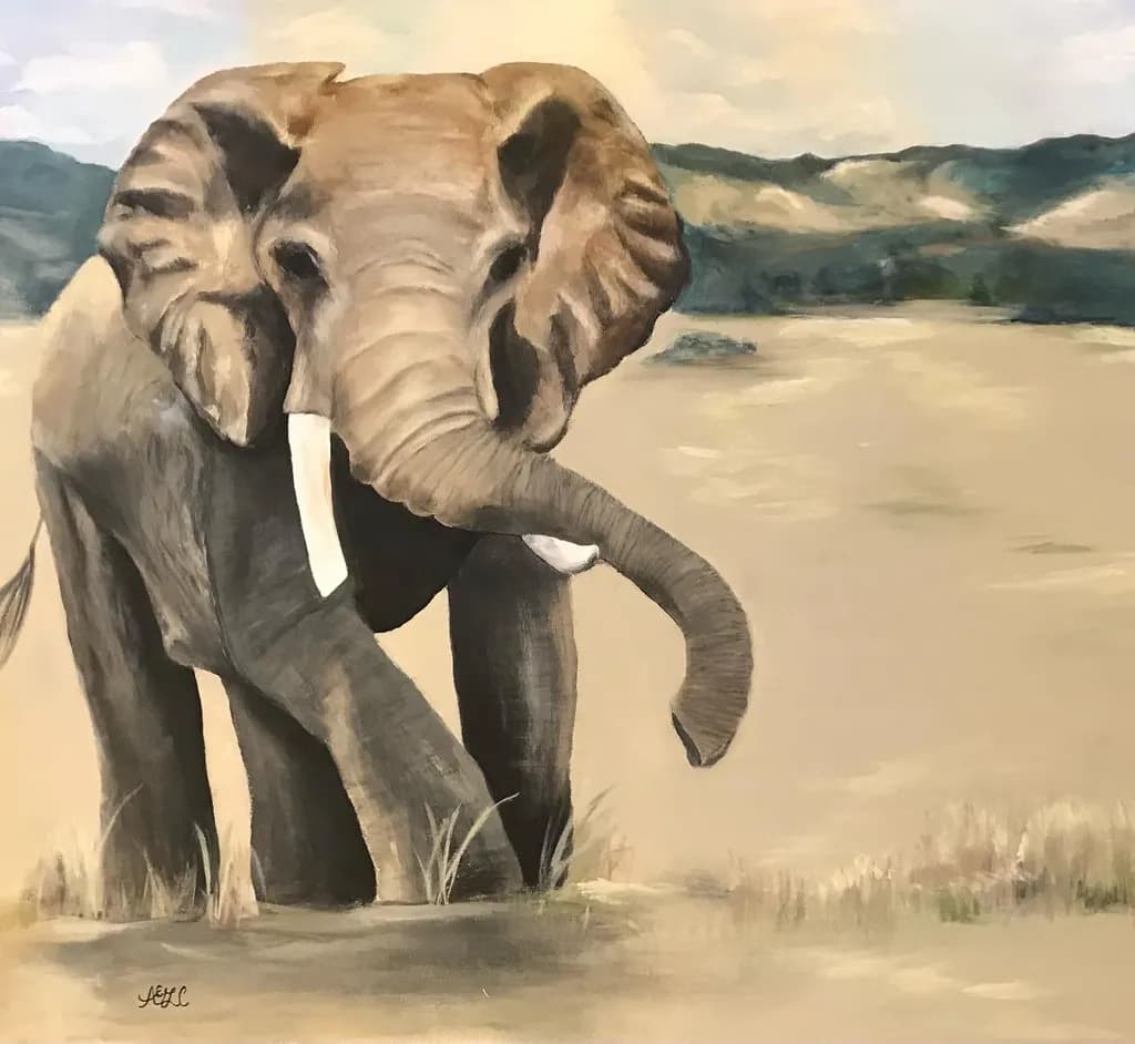 Elephant on the Plain