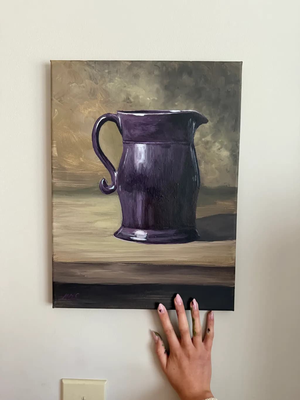 Plum Pitcher Still Life