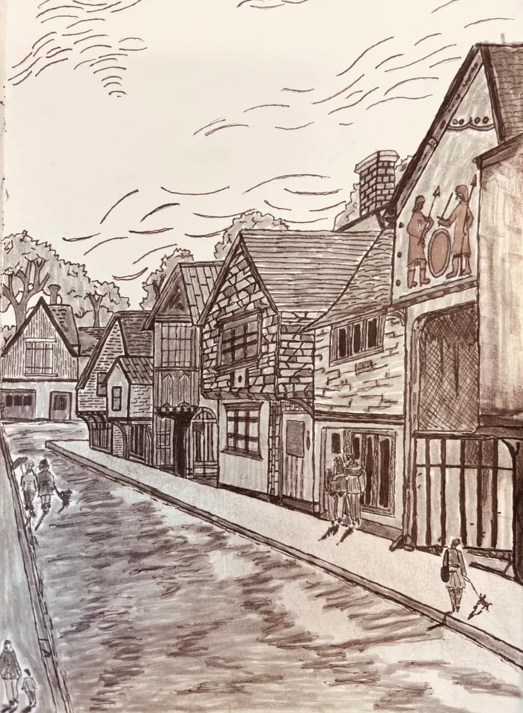 Cobblestone Village Street
