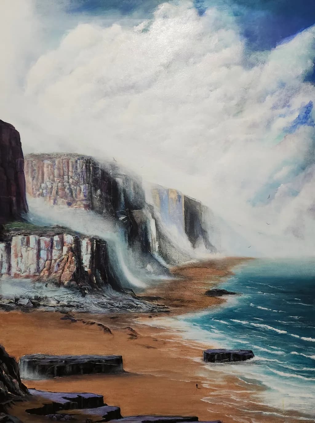 Coastal Cliffs and Surf