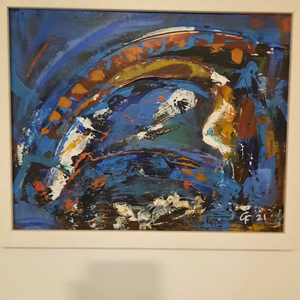 Blue Arc Abstraction