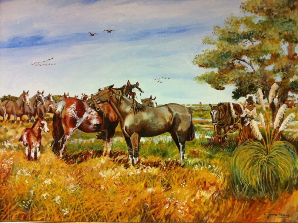 Horses in the Meadow