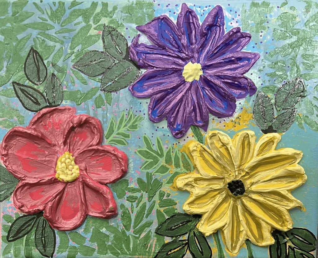 Spring’s Textured Flower Trio