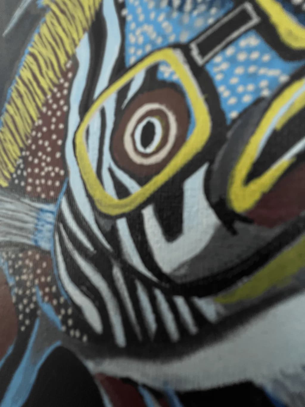 Fins Behind the Painted Frame
