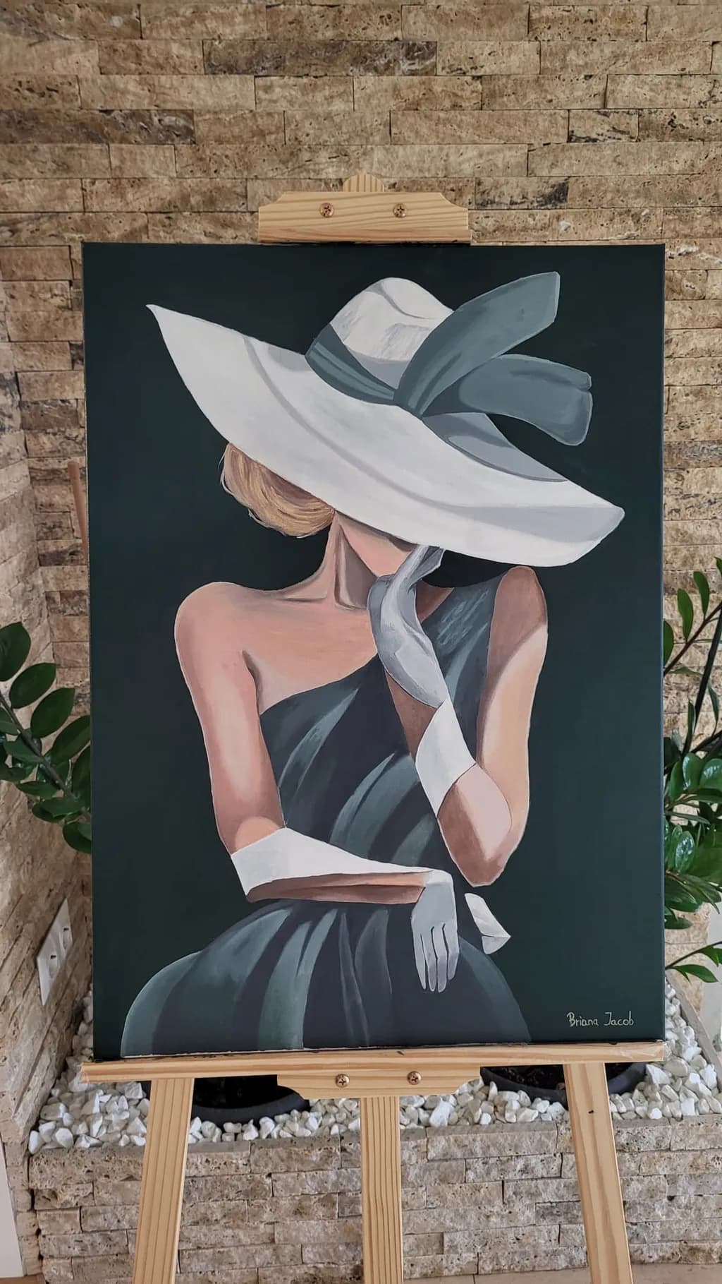 Woman in Wide-Brimmed Hat