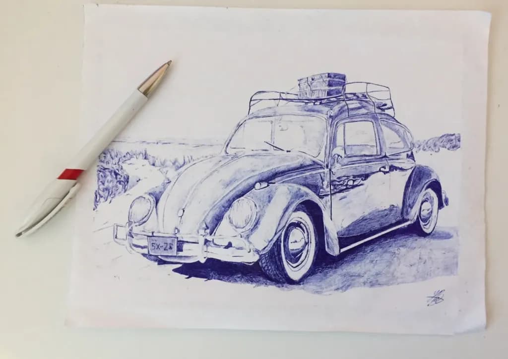 Vintage Beetle Road Trip