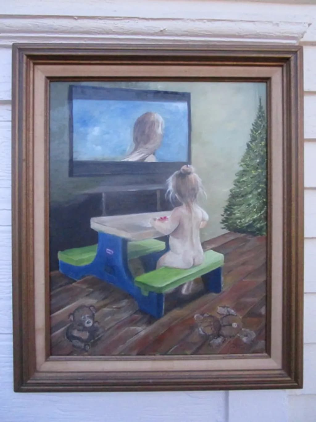 Girl at Christmas Table